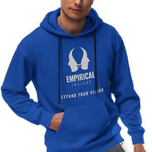 Blue Hoodie with white Empirical Insight Logo